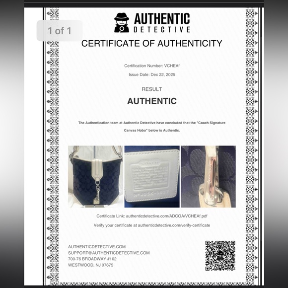 Coach Hampton 2005 Signature Convertible Hobo Bag w/COA - Picture 15 of 15